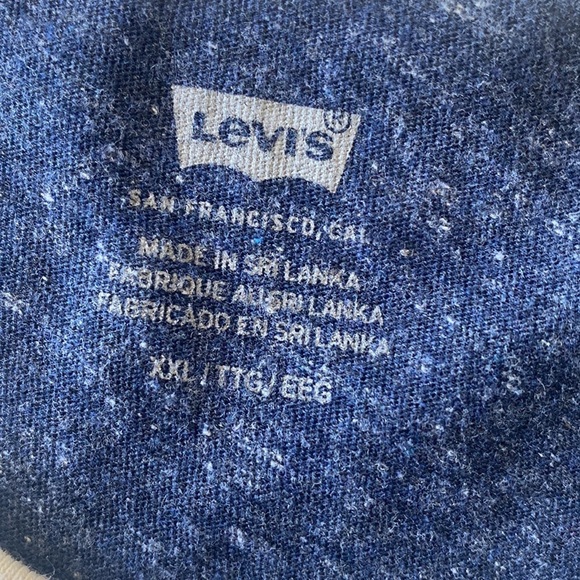 Levi’s navy ringer tee spell‎ out graphic tee size XXL - Picture 5 of 7